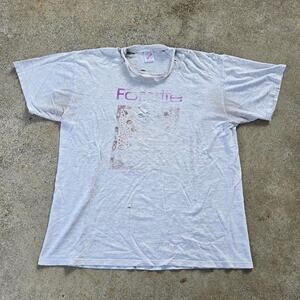 Vtg 90s FOLKLIFE Abstract Art Graphic Thrashed Seattle Local Music T Shirt Lg